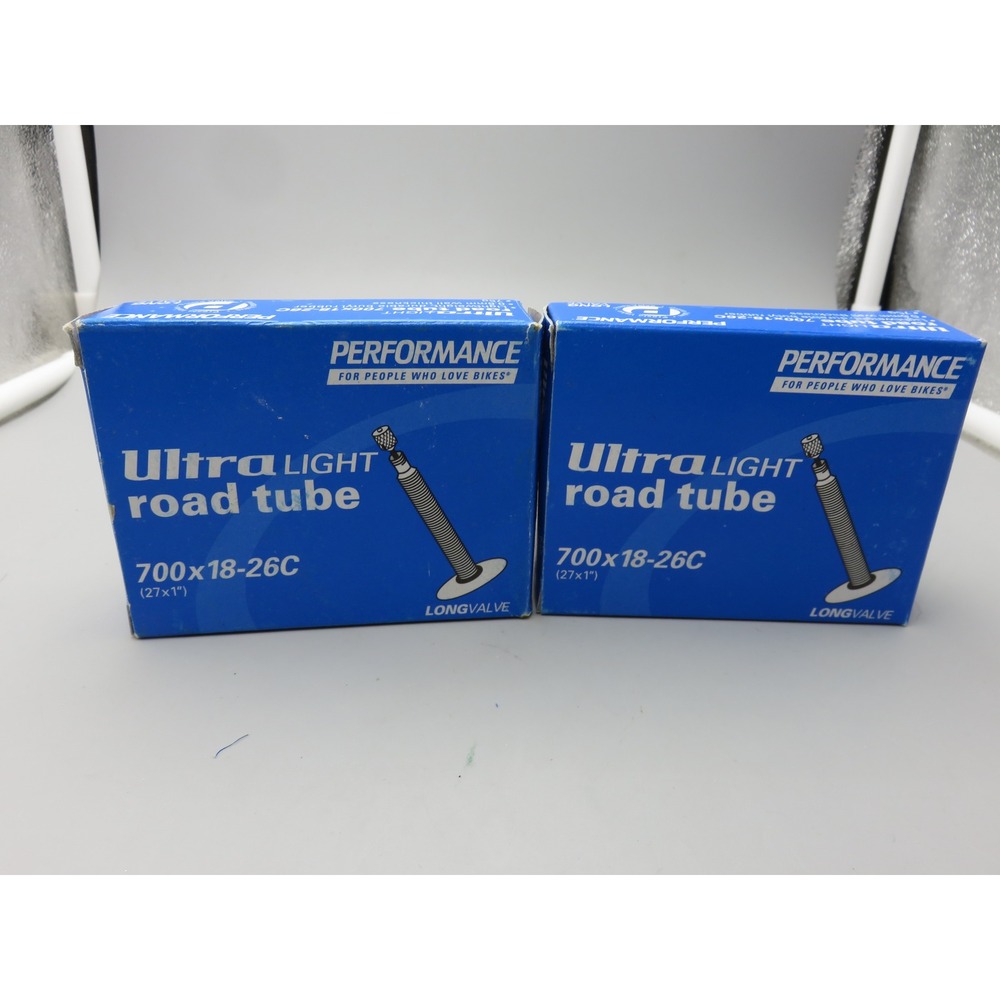 Performance Ultra Light Road Bike Tube 700x18-26C Long Presta Valve 2 Pack